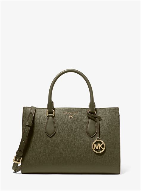 michael kors green purse with gold latch|Michael Kors purse olive green.